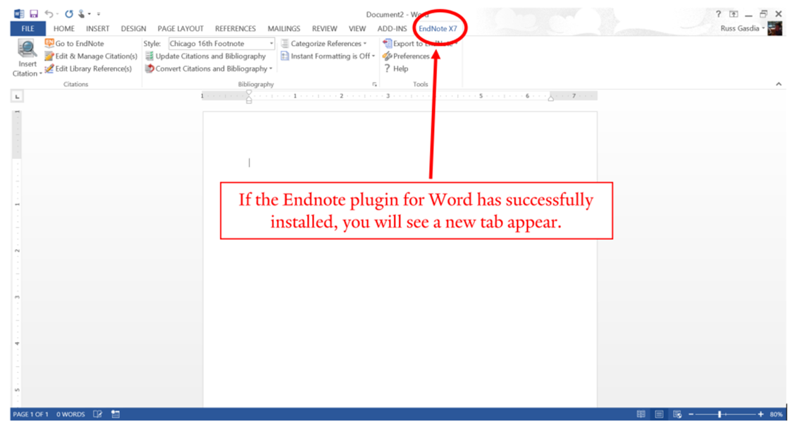 endnote x7 word plugin